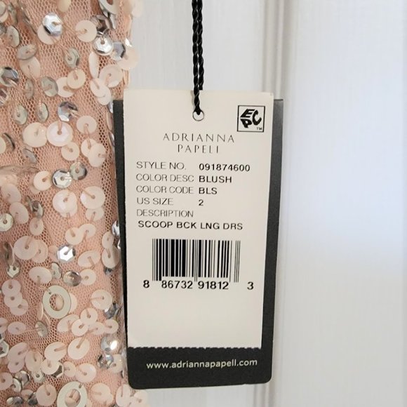 Adrianna Papell Short Sleeve Sequin Gown - Picture 6 of 11